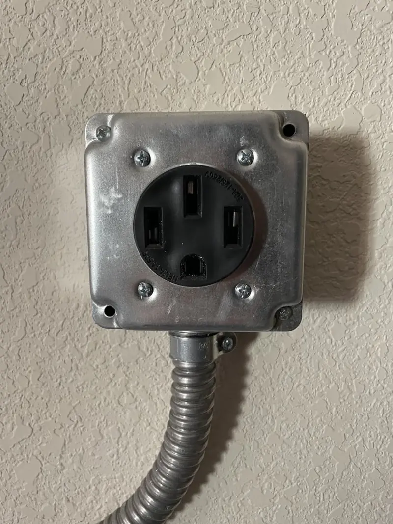 NEMA 14-50 outlet installed for Smart Home Electrical in Tulia